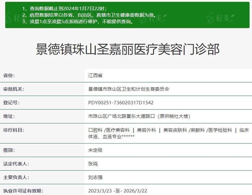 全新景德镇圣嘉丽医疗美容门诊部 价格表揭秘 祛痘350+ 护理指导详细