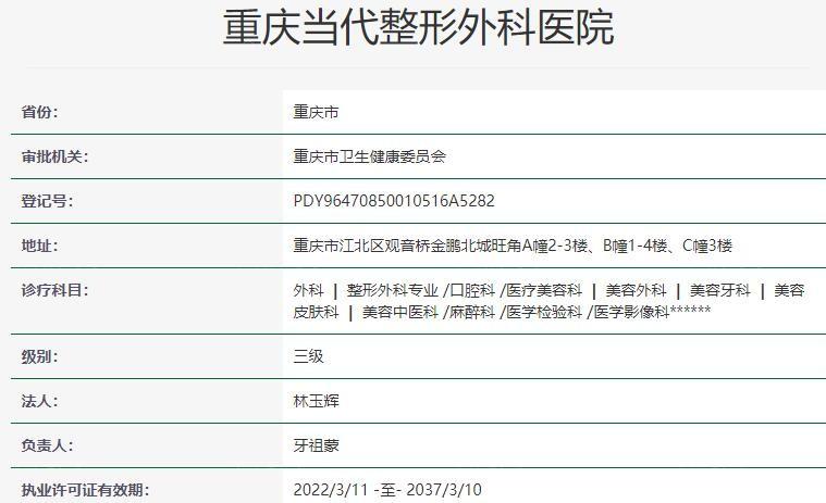 重庆当代整形外科医院