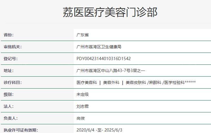 广州荔医医疗美容门诊部